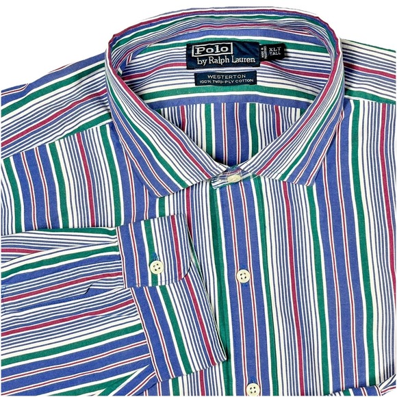 Polo Ralph Lauren Other - Polo Ralph Lauren Westerton Button Up Shirt Men's XLT Rainbow Striped Pride Prep